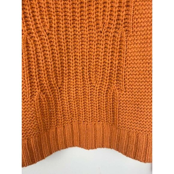 Banana Republic Women's S Cowl Neck Sweater Orange Merino Wool & Alpaca Blend - Picture 9 of 12